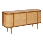Buffet 4 portes kisco hévéa rotin Buffet 4 portes kisco hévéa rotin