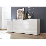 Buffet 4 portes miro laqué blanc brillant Buffet 4 portes miro laqué blanc brillant
