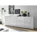 Buffet 4 portes prisma laqué blanc brillant Buffet 4 portes prisma laqué blanc brillant
