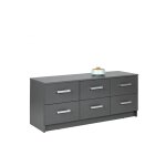 Buffet 6 tiroirs gris graphite elenzio Buffet 6 tiroirs gris graphite elenzio