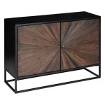 Buffet en bois recyclé 2 portes et structure métal origins métal antique Buffet en bois recyclé 2 portes et structure métal origins métal antique