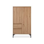 Buffet haut 2 portes 2 tiroirs et 2 étagères plock Buffet haut 2 portes 2 tiroirs et 2 étagères plock