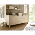 Buffet vaisselier 4 portes palma dcor chene clair