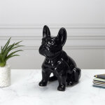 Bulldog en céramique noir 20cm Bulldog en céramique noir 20cm