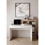 Bureau blanc a panneau de particules