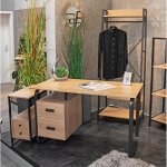 Bureau deux tiroirs integrs modulable