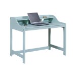 Bureau droit en bois massif vert sauge Bureau droit en bois massif vert sauge