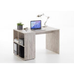 Bureau avec étagère chêne sable aki Bureau avec étagère chêne sable aki