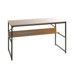 Bureau mtal laqu noir et chne