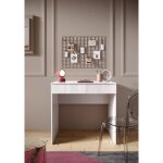 Bureau a panneau de particules blanc