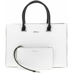 Cabas avec pochette int�gr�e - zipp� blanc