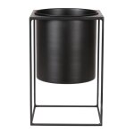 Cache - pot métal noir 30 cm expo Cache - pot métal noir 30 cm expo