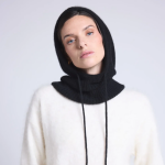 Cagoule unisexe noir en cachemire