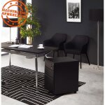 Caisson de rangement 'dali' noir  tiroirs pour bureau