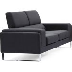 Canap� 2 places tissu noir bato