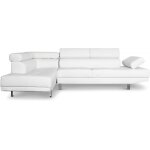 Canap d'angle blanc avec ttire relevable maduri