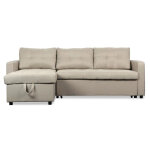 Canap� d'angle convertible toledo tissu beige