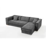 Canap� d'angle reversible couchage gris anthracite convertible express avec m�ridienne coffre isabella ...
