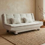 Canap� convertible 3 places lefkada tissu textur� beige