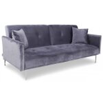 Canap convertible 3 places en velours gris carlita