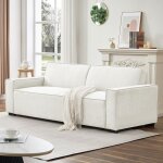 Canap convertible clic - clac 3 places pikado tissu effet lin crme