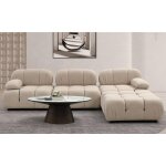 Canap design modulable et transformable hollywood velours beige