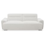 Canap� - lit clic - clac 3 places confort lucille tissu bouclette cr�me