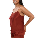 Caraco pyjama homewear - marron en viscose
