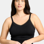 Caraco sans armatures - noir en coton Caraco sans armatures - noir en coton