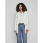 Cardigan col fendu blanc en viscose