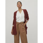 Cardigan col fendu marron en viscose elia