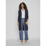 Cardigan col fendu poignets ctels bleu en viscose pey