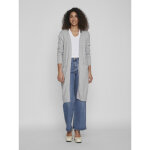 Cardigan col fendu poignets ctels gris en viscose ava