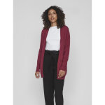 Cardigan col fendu rouge en viscose Cardigan col fendu rouge en viscose