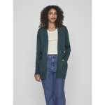 Cardigan col fendu turquoise en viscose ivy