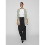 Cardigan col fendu vert en viscose clara