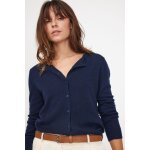 Cardigan col rond femme zika en cachemire bleu marine