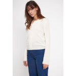 Cardigan col rond femme zika en cachemire ecru