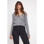 Cardigan col v torsade boxy femme zikaria en cachemire gris fonce