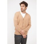 Cardigan homme col v zael en cachemire beige