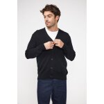 Cardigan homme col v zael en cachemire noir