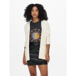 Cardigans en maille col en v manches longues coupe plus longue blanc