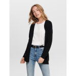 Cardigans en maille col en v manches longues coupe plus longue noir queen