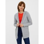 Cardigans en maille sweat  capuche manches longues coupe longue gris