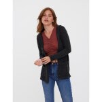 Cardigans en maille sweat  capuche manches longues coupe longue noir