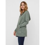Cardigans en maille sweat à capuche manches longues coupe longue vert Cardigans en maille sweat à capuche manches longues coupe longue vert