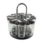Carrousel epices 8 pots couvercle plastique hallie Carrousel epices 8 pots couvercle plastique hallie