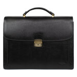 Cartable a4 cuir republique noir demi