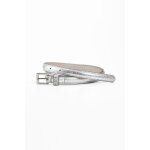 Ceinture fine en cuir stylo argent bella