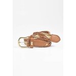 Ceinture jakarta en cuir marron ines